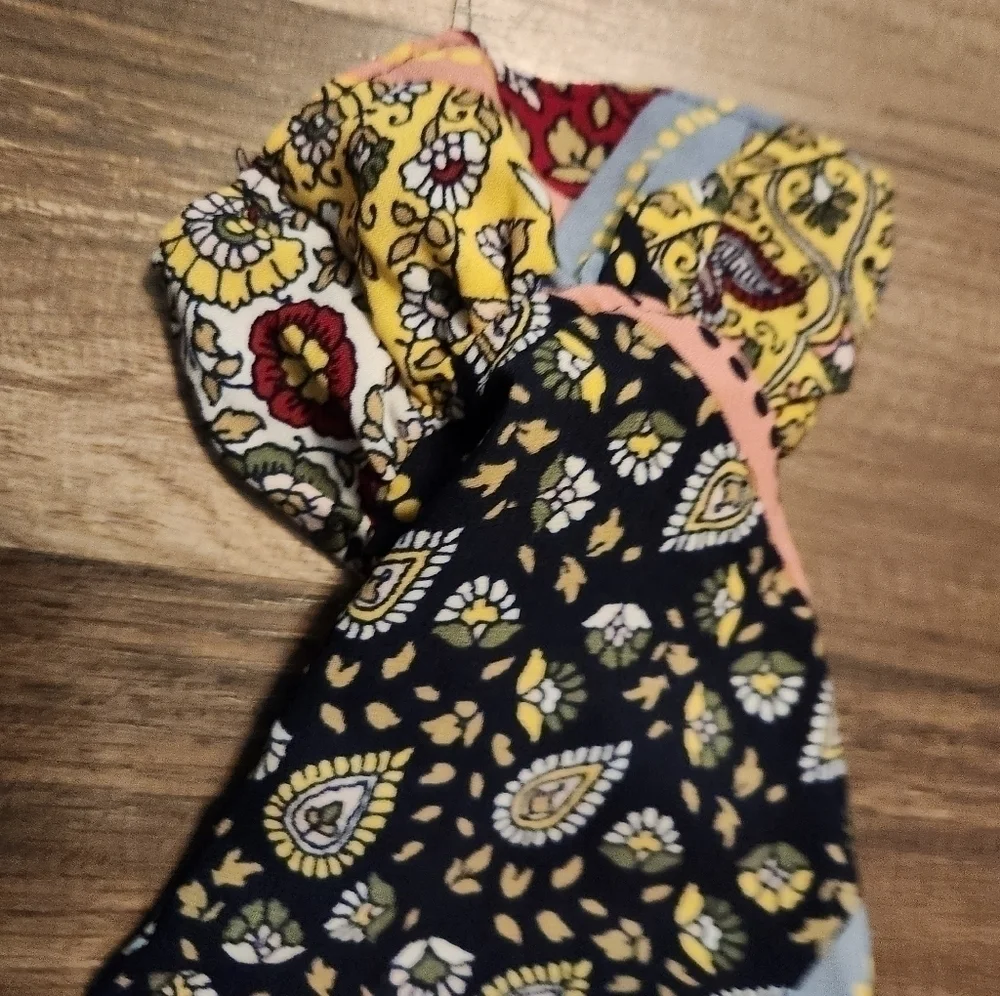 Sweet Heart Rose Patch Work  Paisley Pattern Long Sleeve Dress size 4 FALL